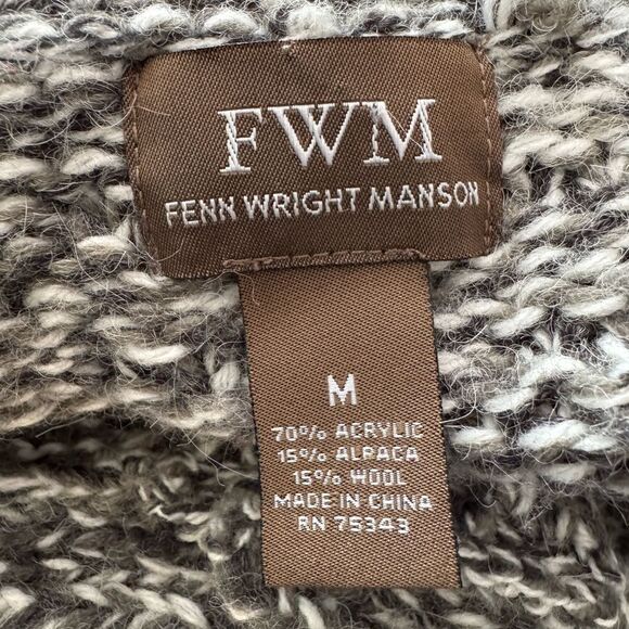 Fenn Wright Manson Wool Alpaca Blend Chunky Cardigan Sweater Size Medium - Picture 4 of 4